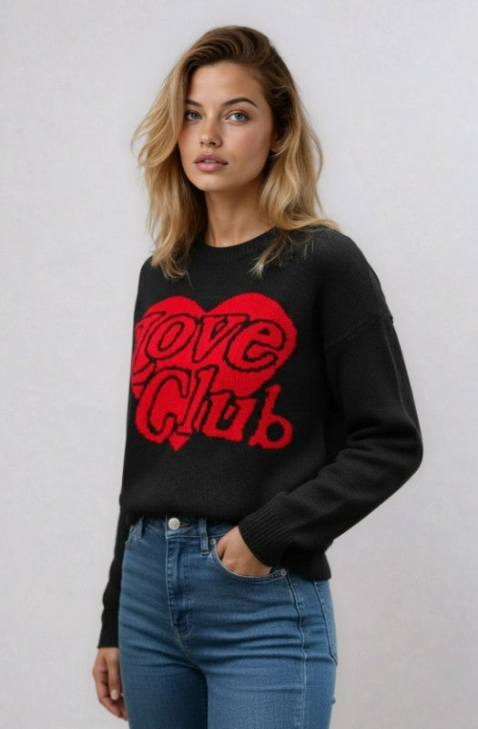 Love Club Heart Knit Sweater