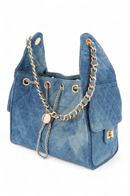 Quilted Denim Fashion Shoulder Bag