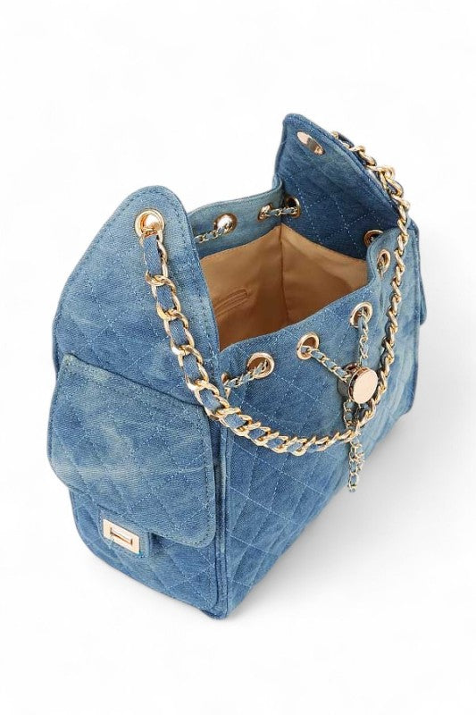 Quilted Denim Fashion Shoulder Bag