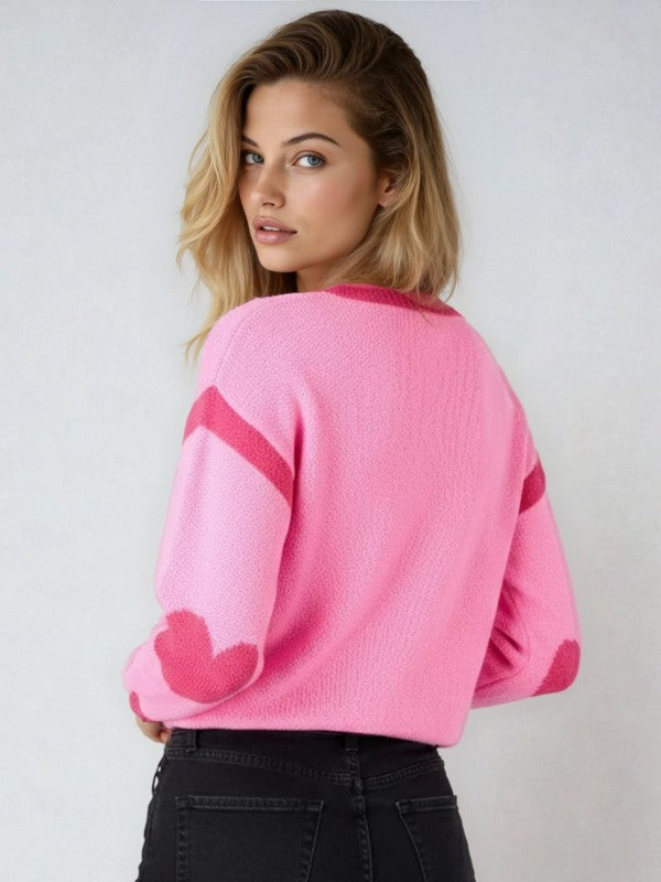 Heart Motif Sweater