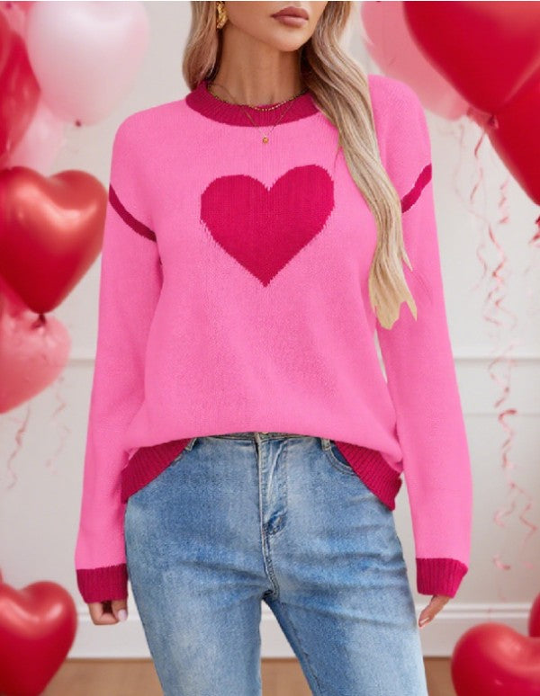 Heart Motif Sweater