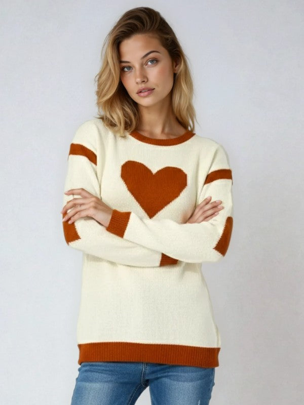 Heart Motif Sweater