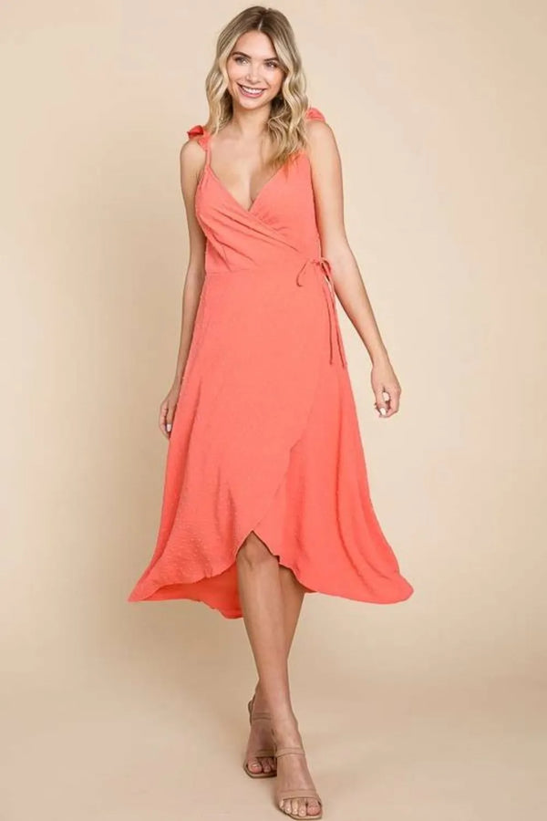 Wrap Dress — Warm Contrast
