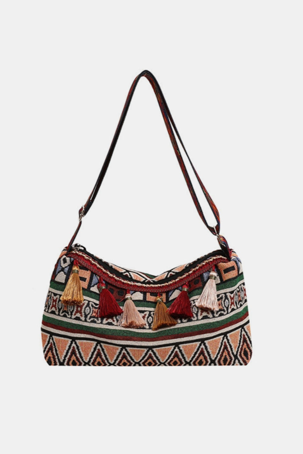 Tassel Adjustable Strap Shoulder Bag - Stand out with unique style!