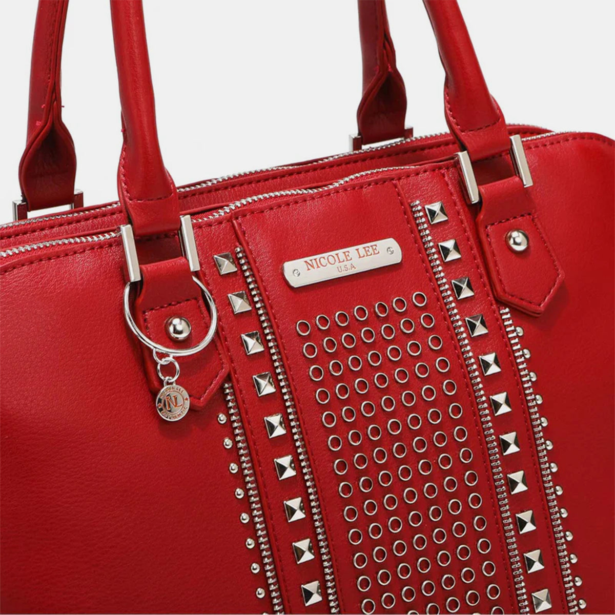 Nicole Lee USA Studded Decor Handbag - Add an edgy touch to your outfit!