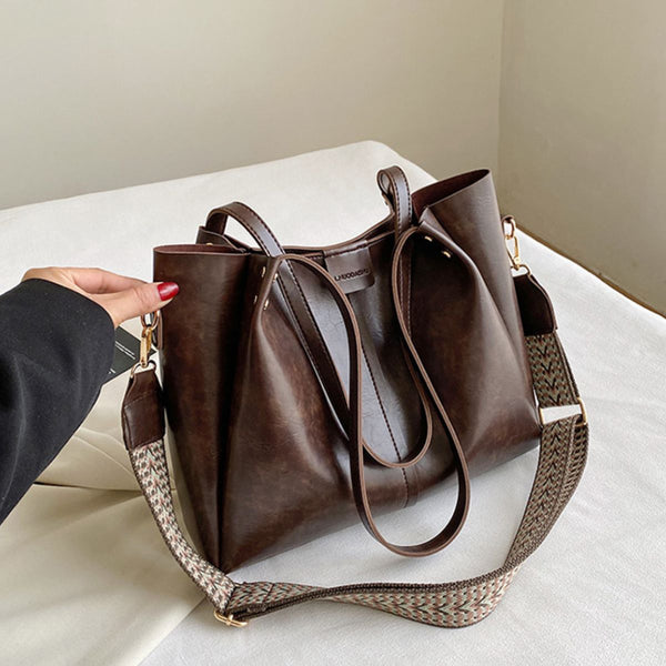 Vegan Leather Large Tote Bag - Make an eco-statement with a chic and timeless accessory!