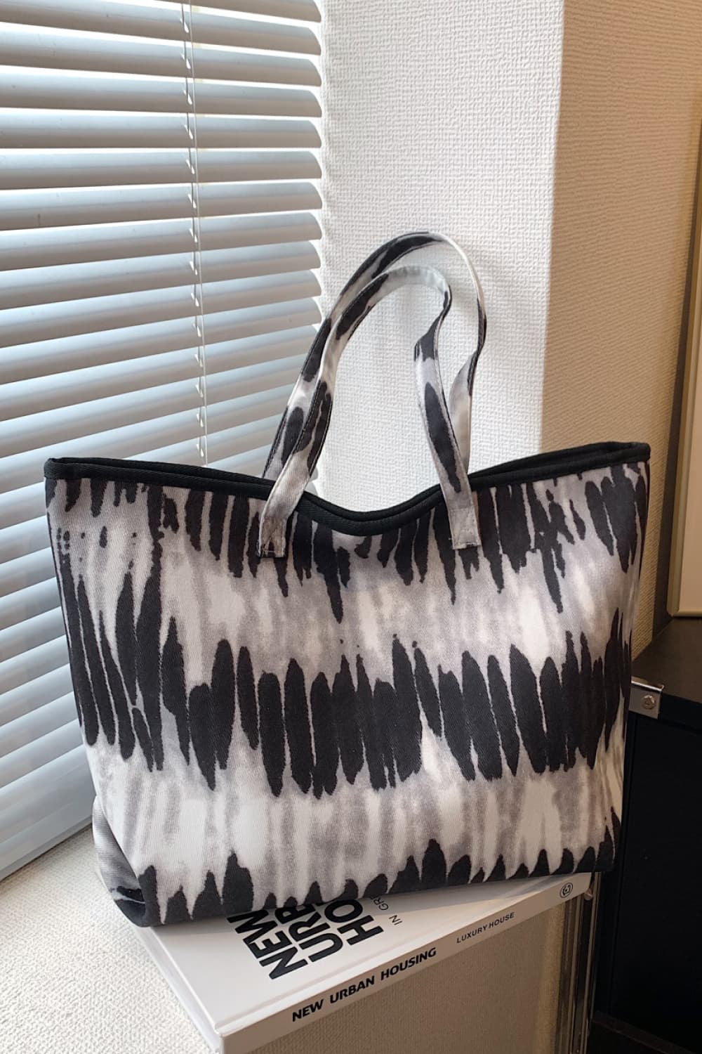 Printed Vegan Leather Tote Bag - Statement Maker - Bold Style with Eco-Conscious Design