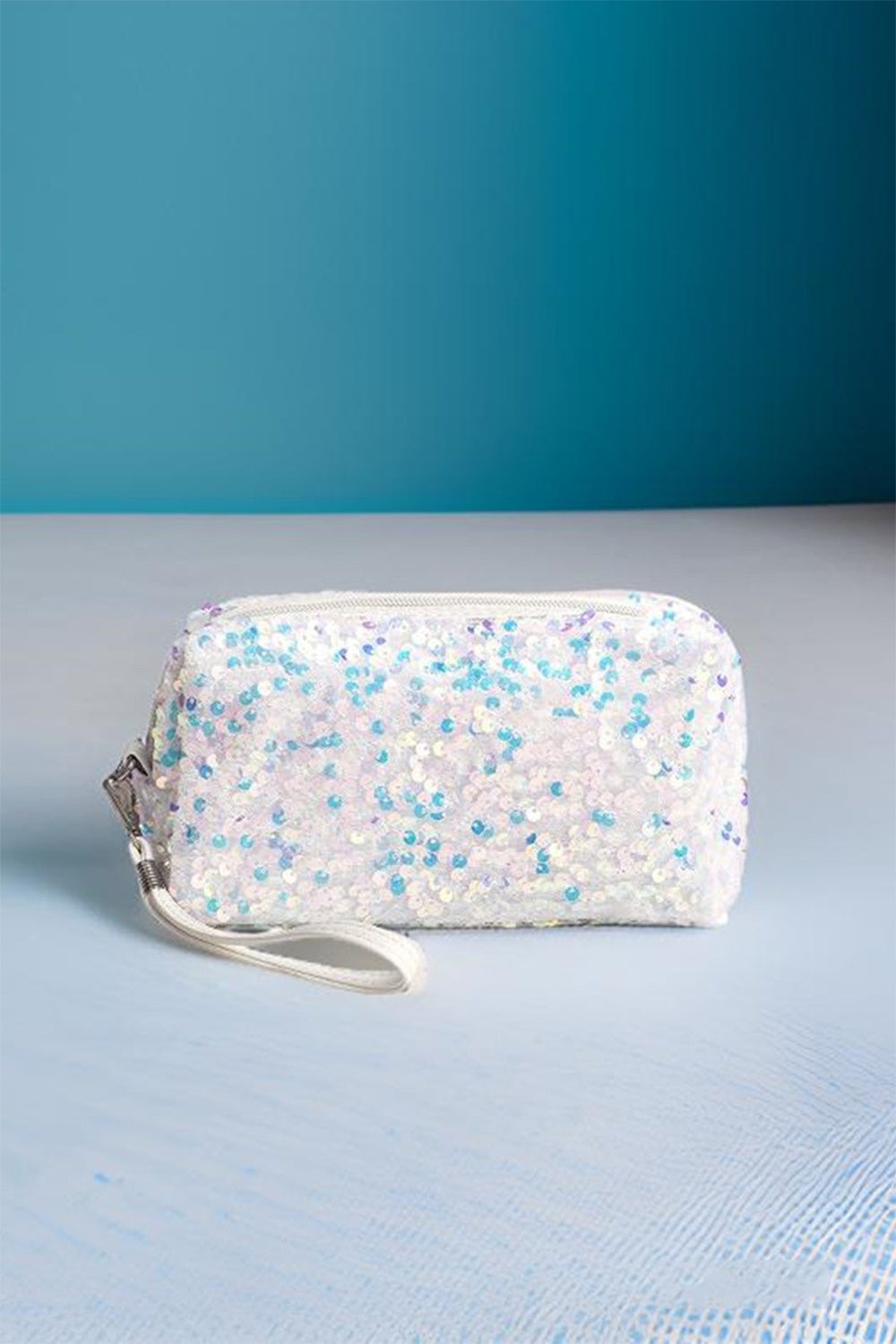 Zenana Colorful Shine Cosmetic Sequin Design Bag - Elevate Your Beauty Storage!