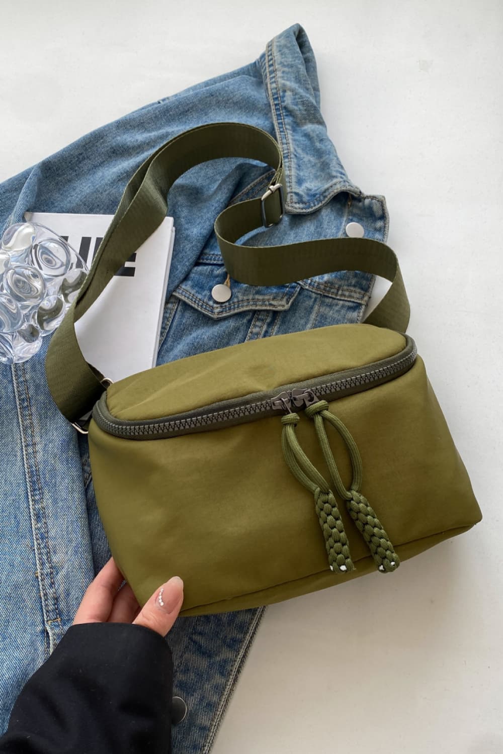 Effortless Style On-The-Go: The Lightweight Nylon Sling Bag