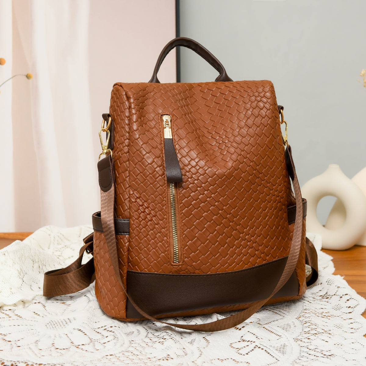 Vegan Leather Backpack Bag - Everyday Companion!