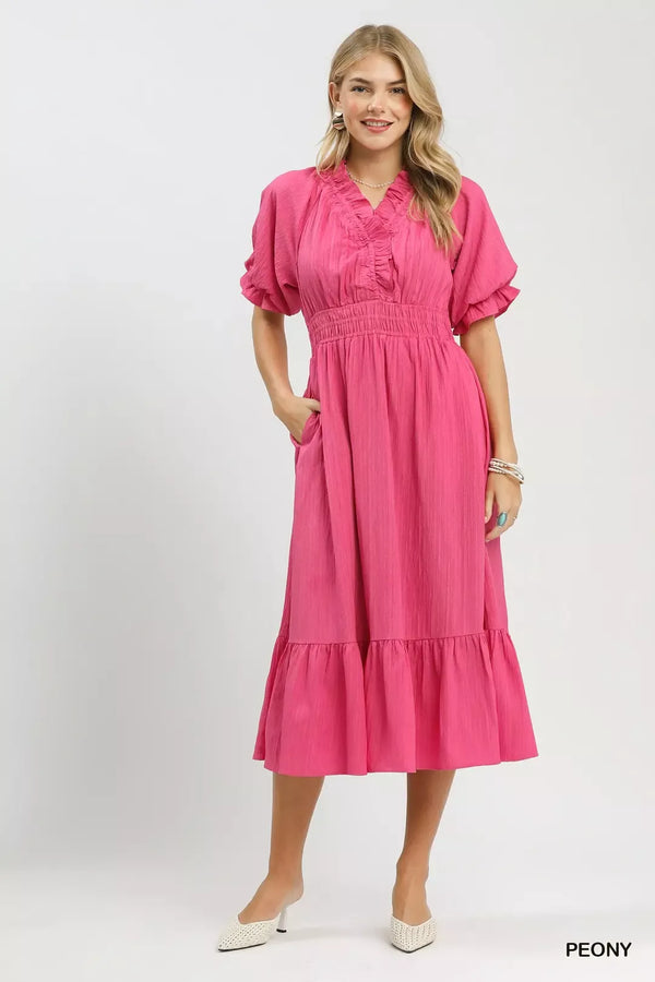Women's Midi Dress Peony — All in Rose