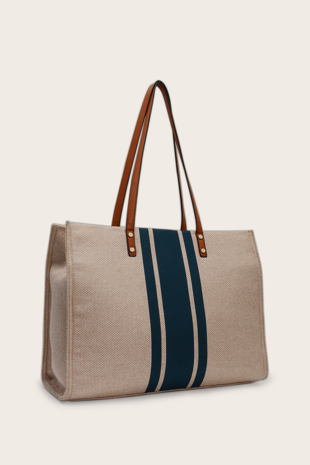 Striped Tote Bag - Effortless Style and Endless Space!