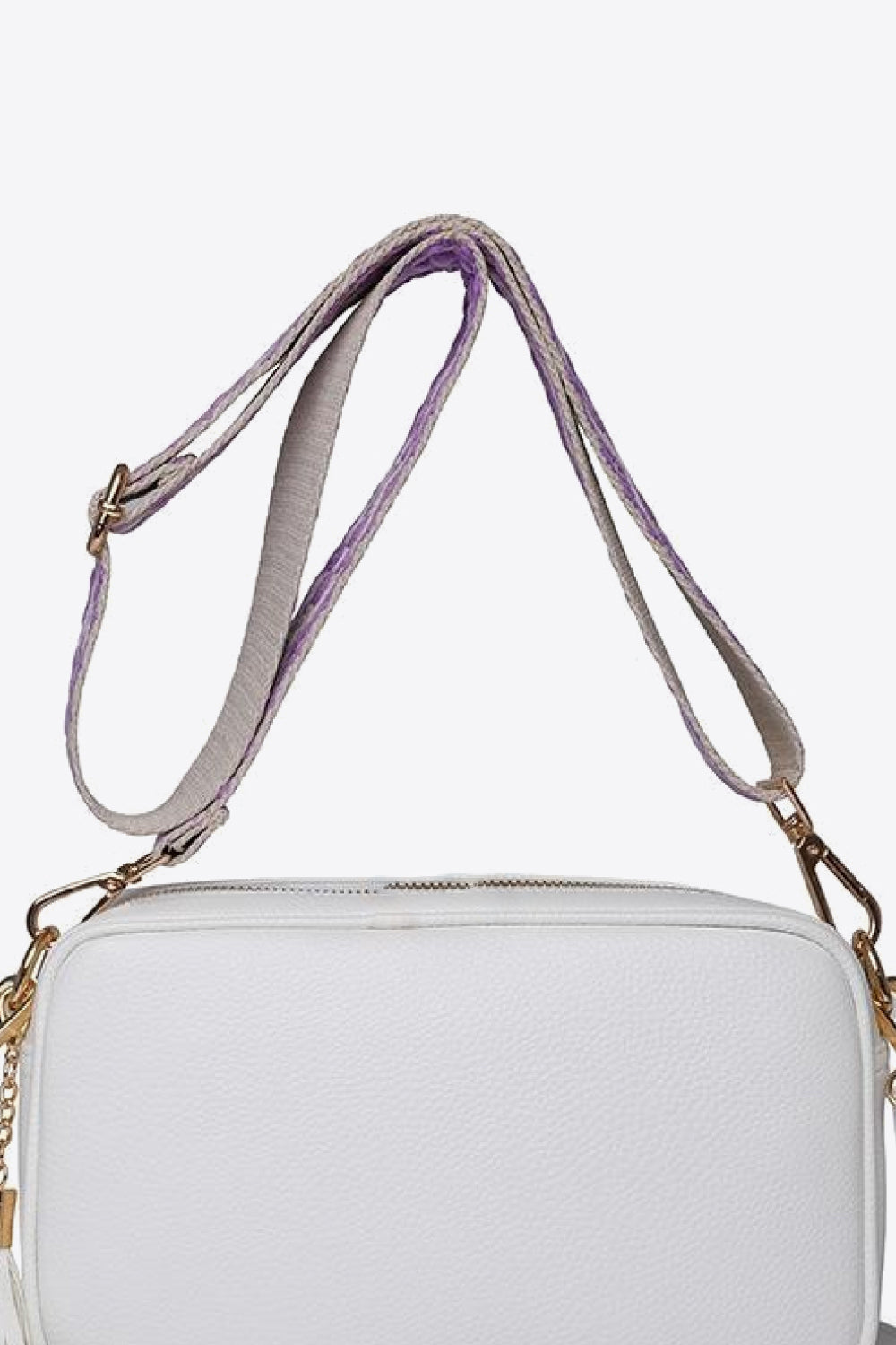 Vegan Leather Tassel Crossbody Bag - Add a touch of playful sophistication!