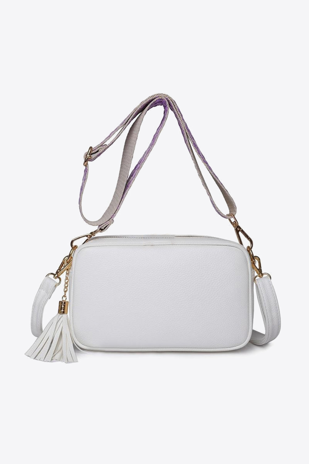 Vegan Leather Tassel Crossbody Bag - Add a touch of playful sophistication!