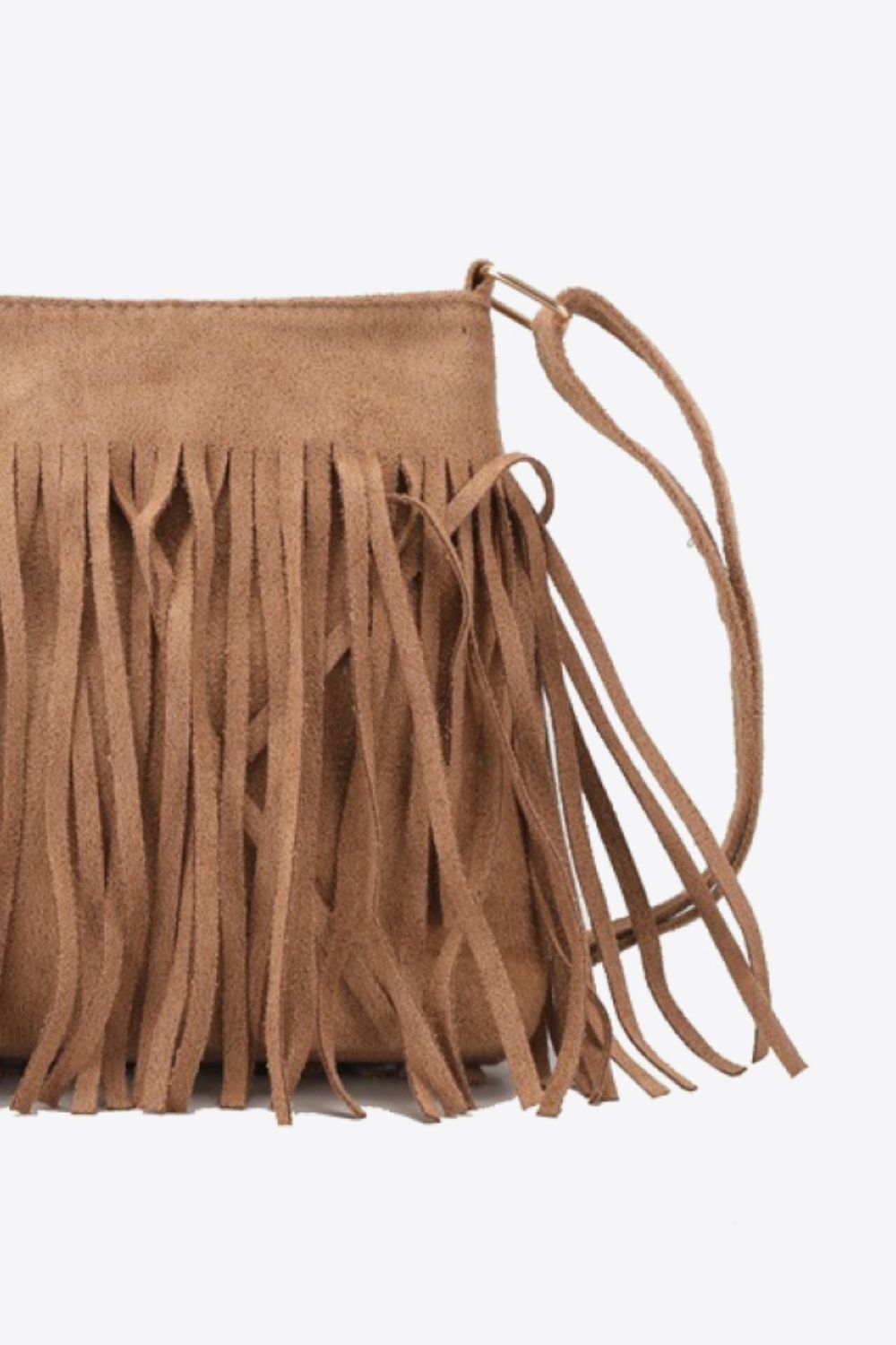 Adored Vegan Leather Crossbody Bag with Fringe - Flair for the Fashion-Forward Woman