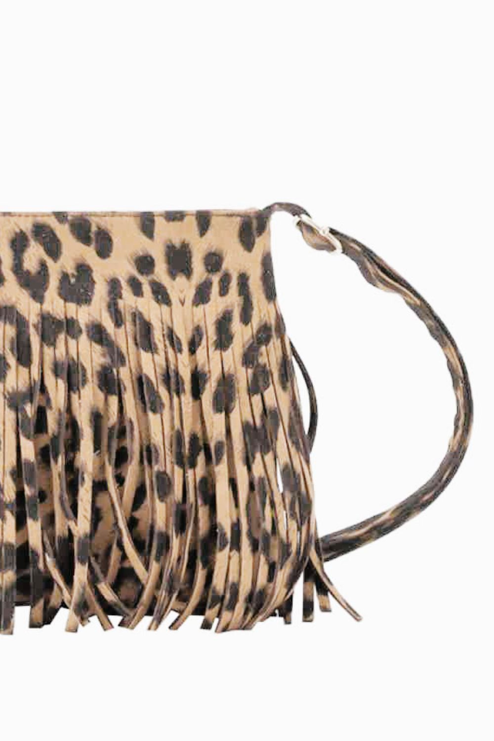 Adored Vegan Leather Crossbody Bag with Fringe - Flair for the Fashion-Forward Woman