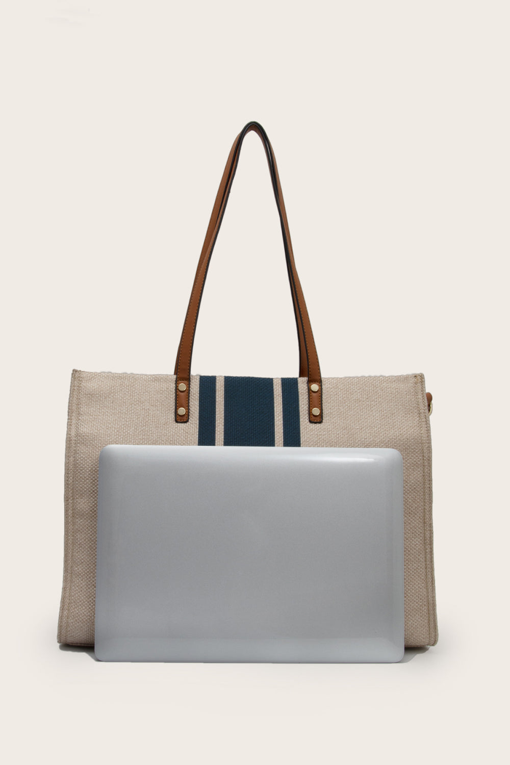 Striped Tote Bag - Effortless Style and Endless Space!