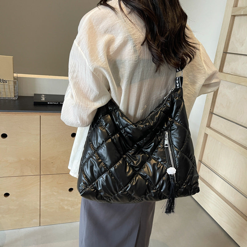 Quilted Nylon Travel Bag - Adds a touch of style and texture!