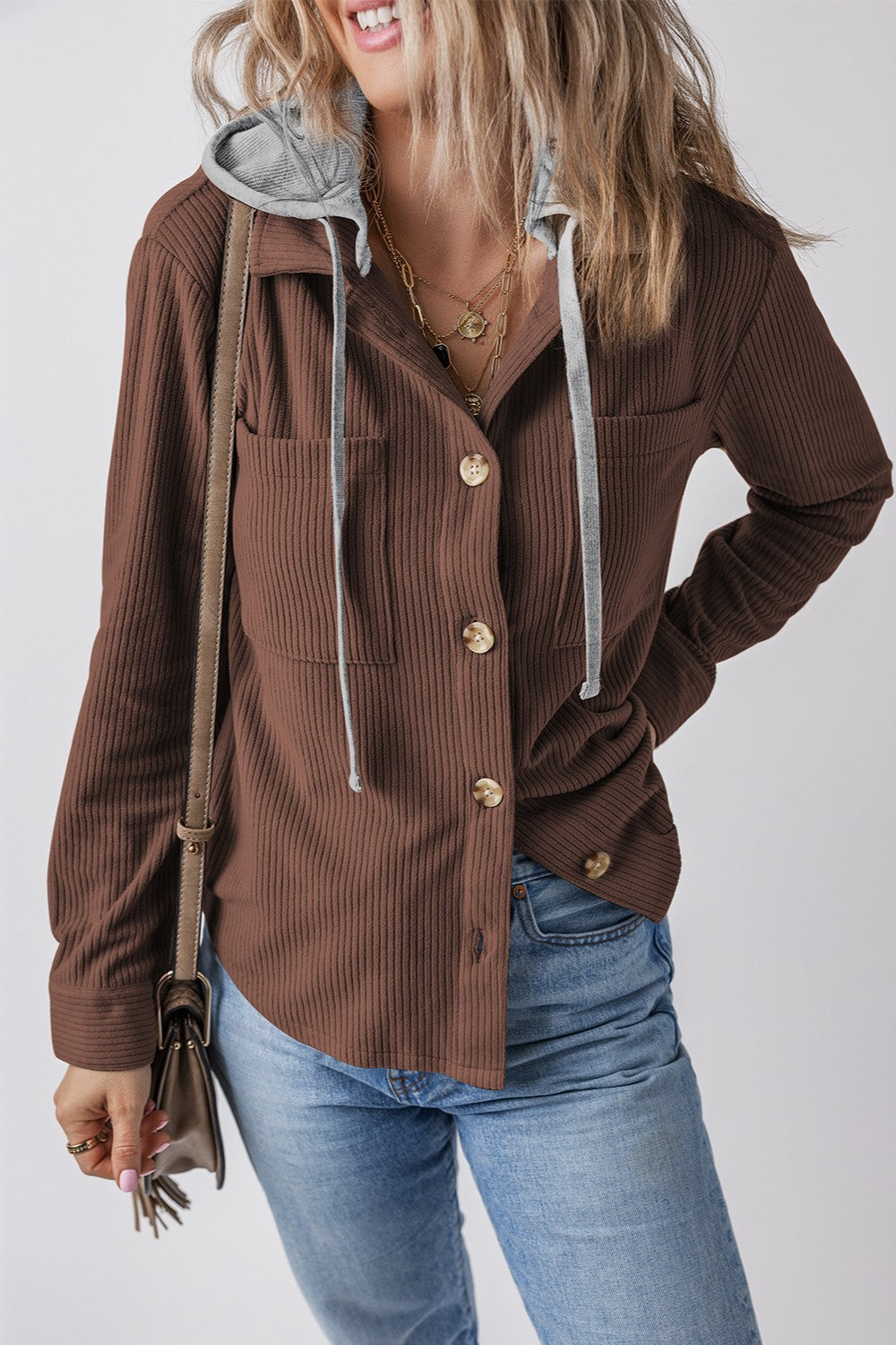 Cozy Drawstring Hoodie - Pocketed Polyester Relaxed Fit Comfortable Design