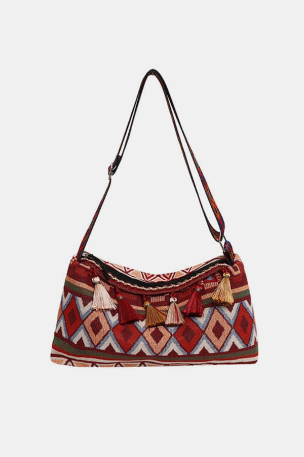 Tassel Adjustable Strap Shoulder Bag - Stand out with unique style!