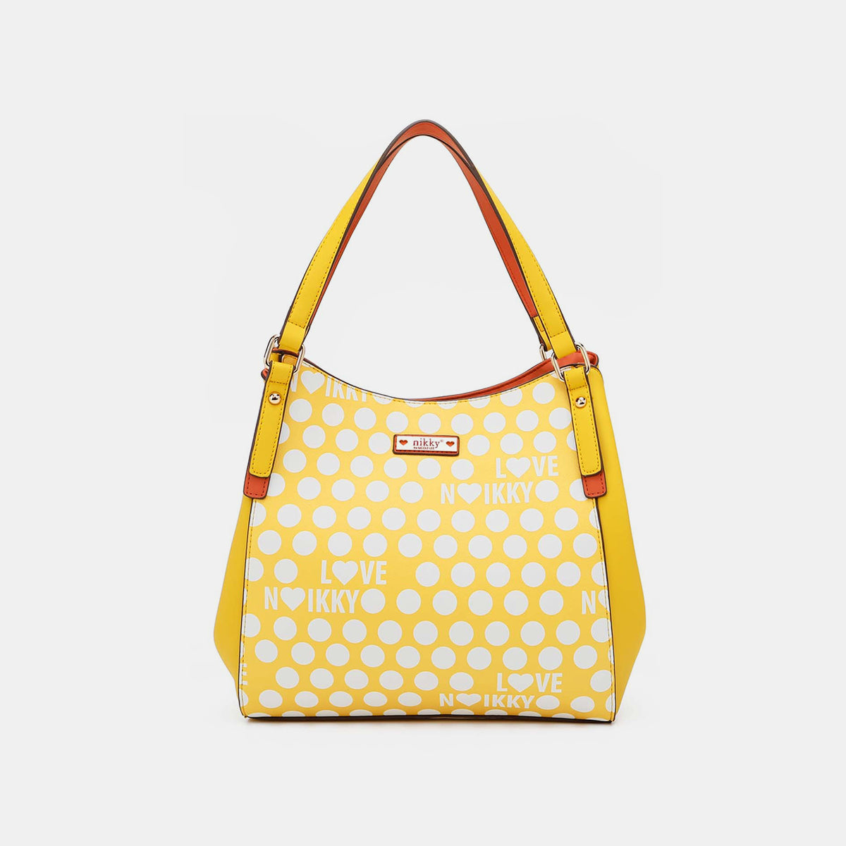 Nicole Lee USA Contrast Polka Dot Handbag - Elevate Your Style with Playful Polka Dots!