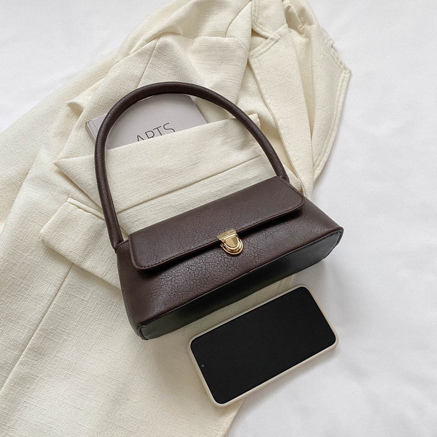 Vegan Leather Shoulder Bag - Compact Vegan for the Minimalist!