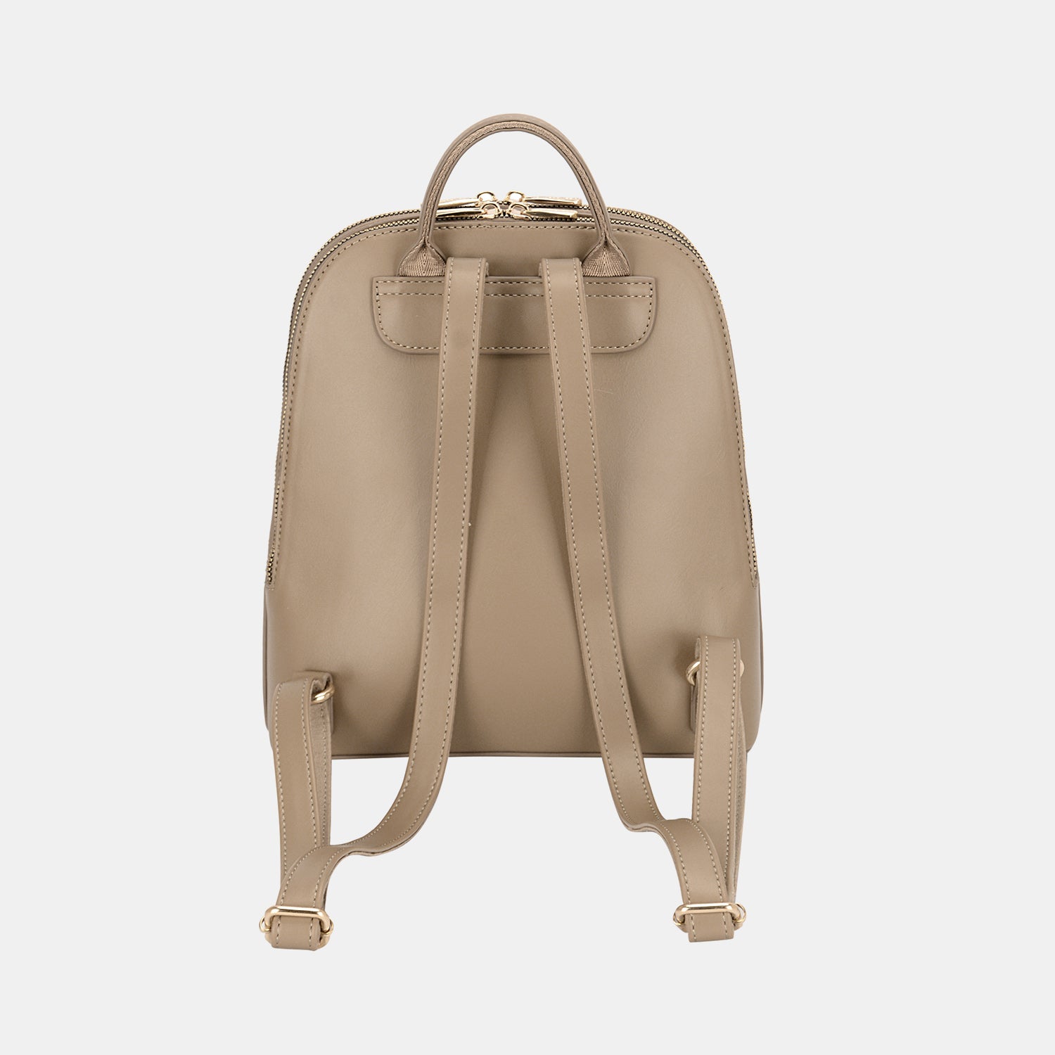 David Jones Vegan Leather Adjustable Straps Backpack Bag - Effortlessly Staying Organized!