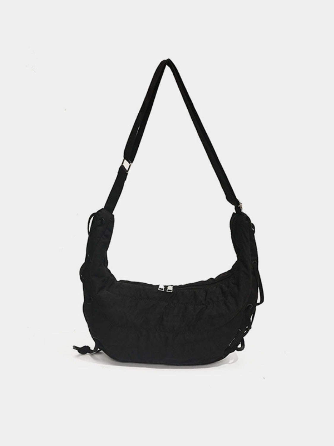 Lace-Up Polyester Crossbody Bag - Combines fashion and functionality!