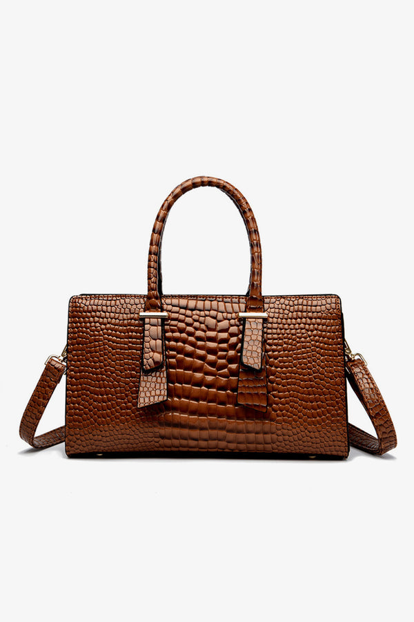 Textured Vegan Leather Handbag - Timeless Texture, Modern Edge!