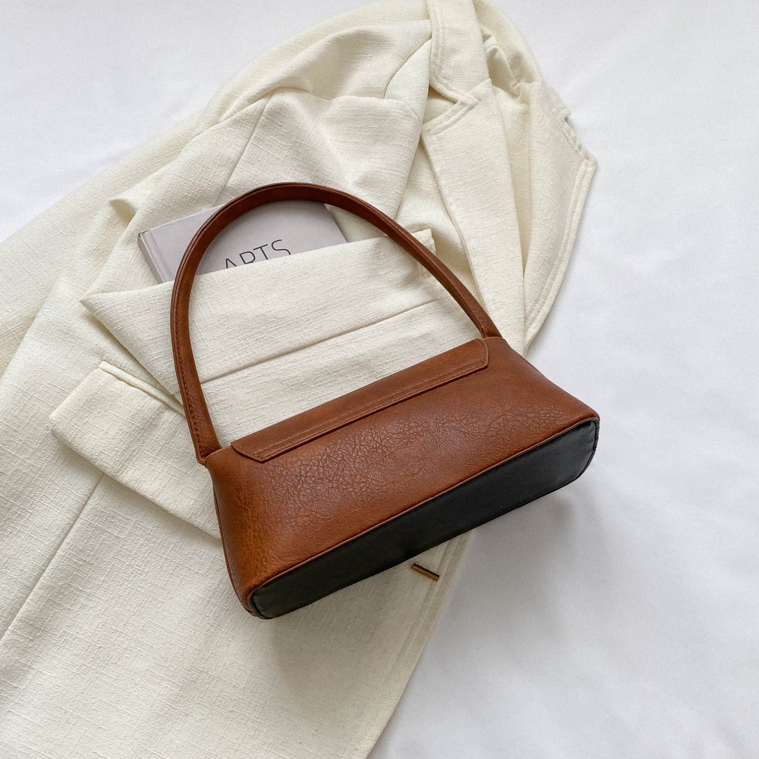 Vegan Leather Shoulder Bag - Compact Vegan for the Minimalist!