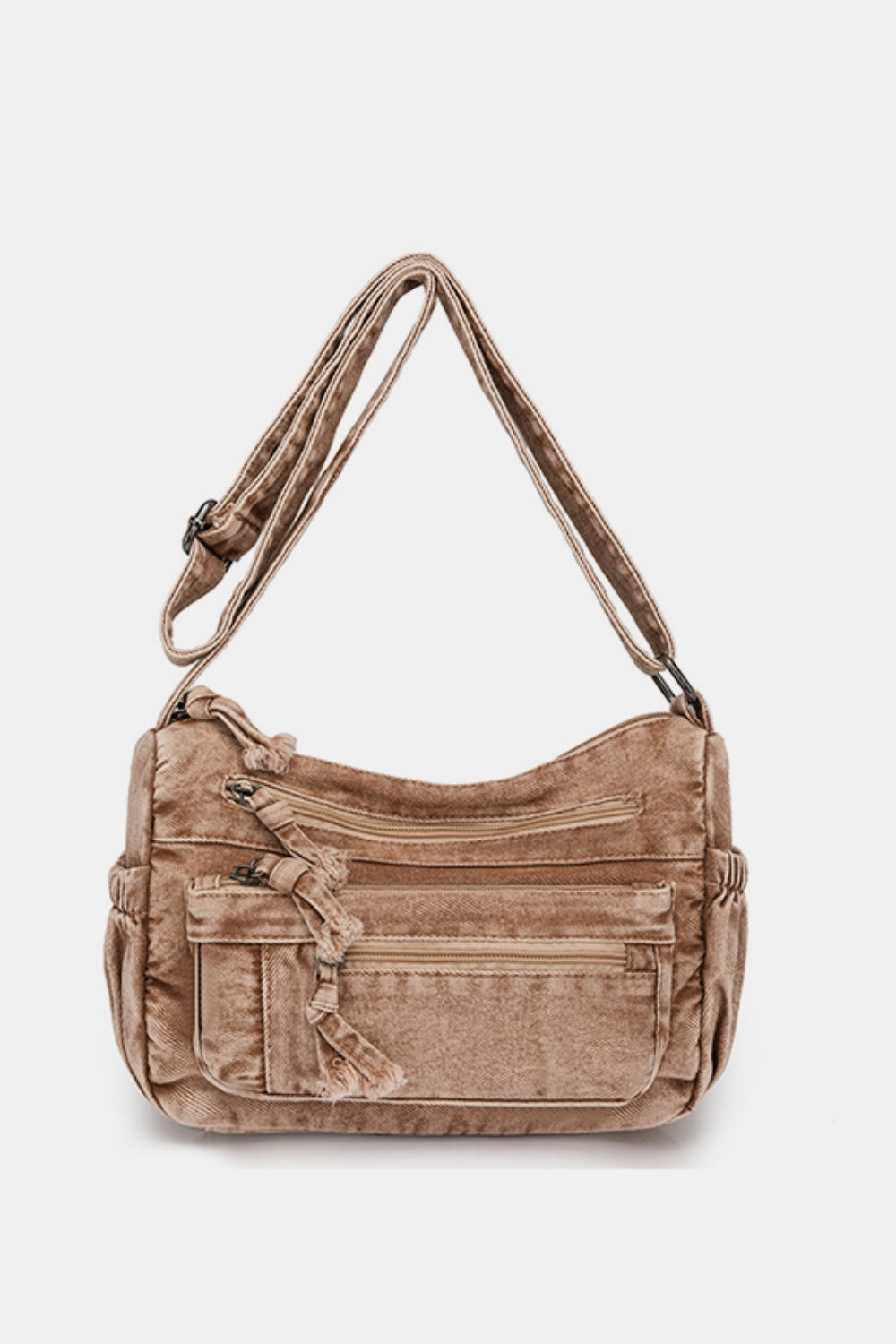 Adjustable Strap Denim Crossbody Bag - For Your Personalized Fit