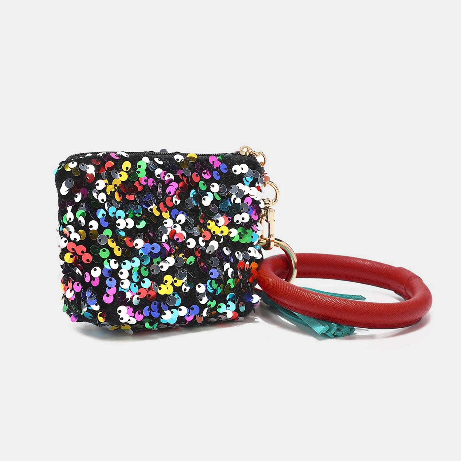 Nicole Lee USA Sequin Pouch Wristlet Keychain - All-Day Sparkle & Everyday Essentials!