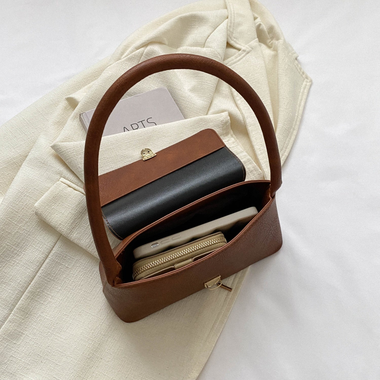 Vegan Leather Shoulder Bag - Compact Vegan for the Minimalist!