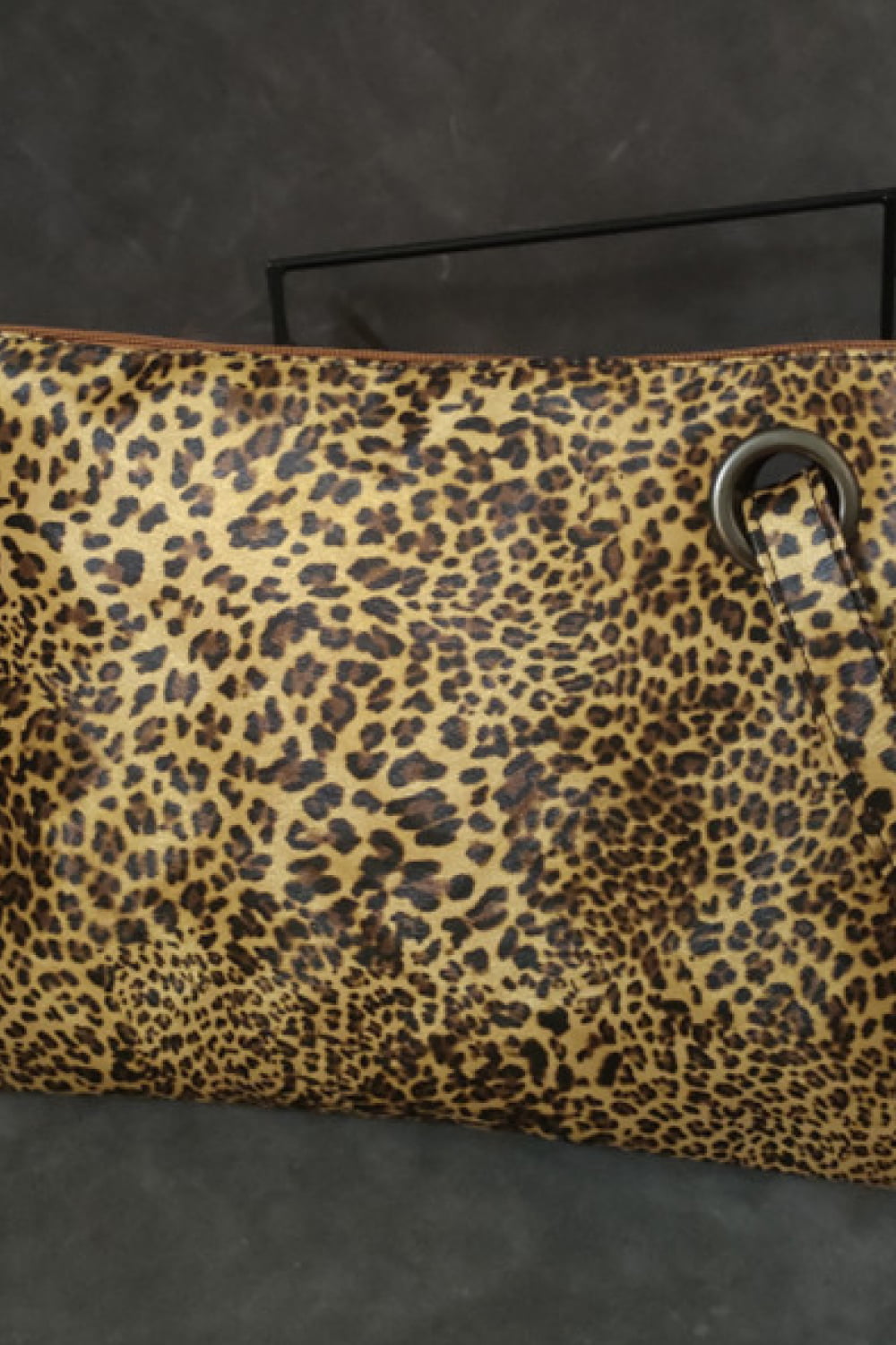 Leopard Vegan Leather Clutch - Elevate Your Style with a Statement-Making Accessory