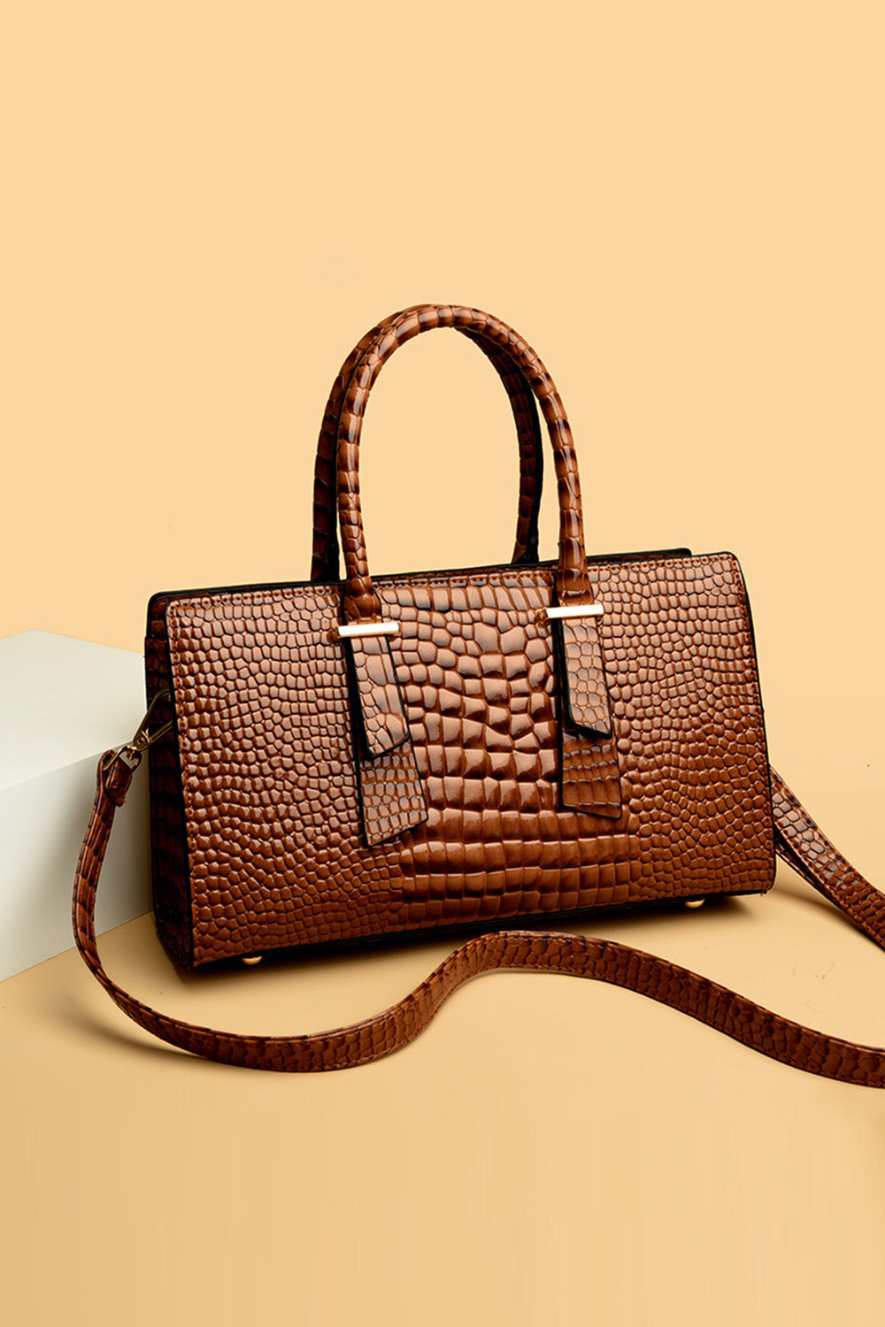 Textured Vegan Leather Handbag - Timeless Texture, Modern Edge!