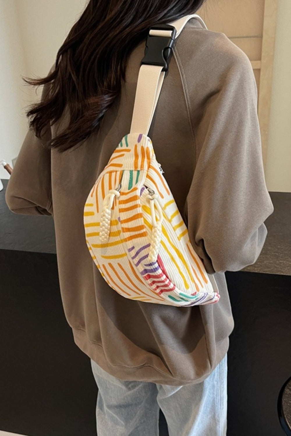 Printed Adjustable Strap Sling Bag - For the busy day on the go!