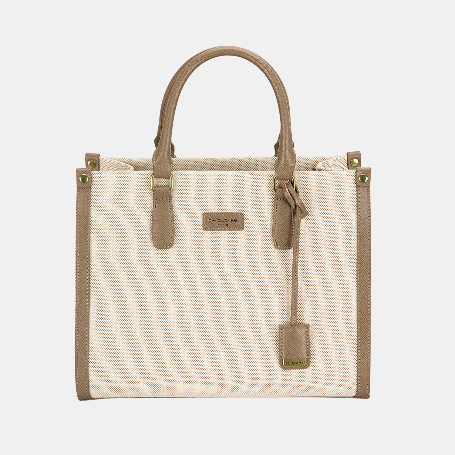 David Jones Vegan Leather Contrast Hand Bag - Staying elegant with the multi-functional accessory!