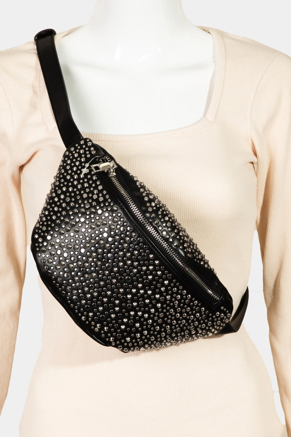 Fame Studded Crossbody Bag - Enjoy Functional Style!