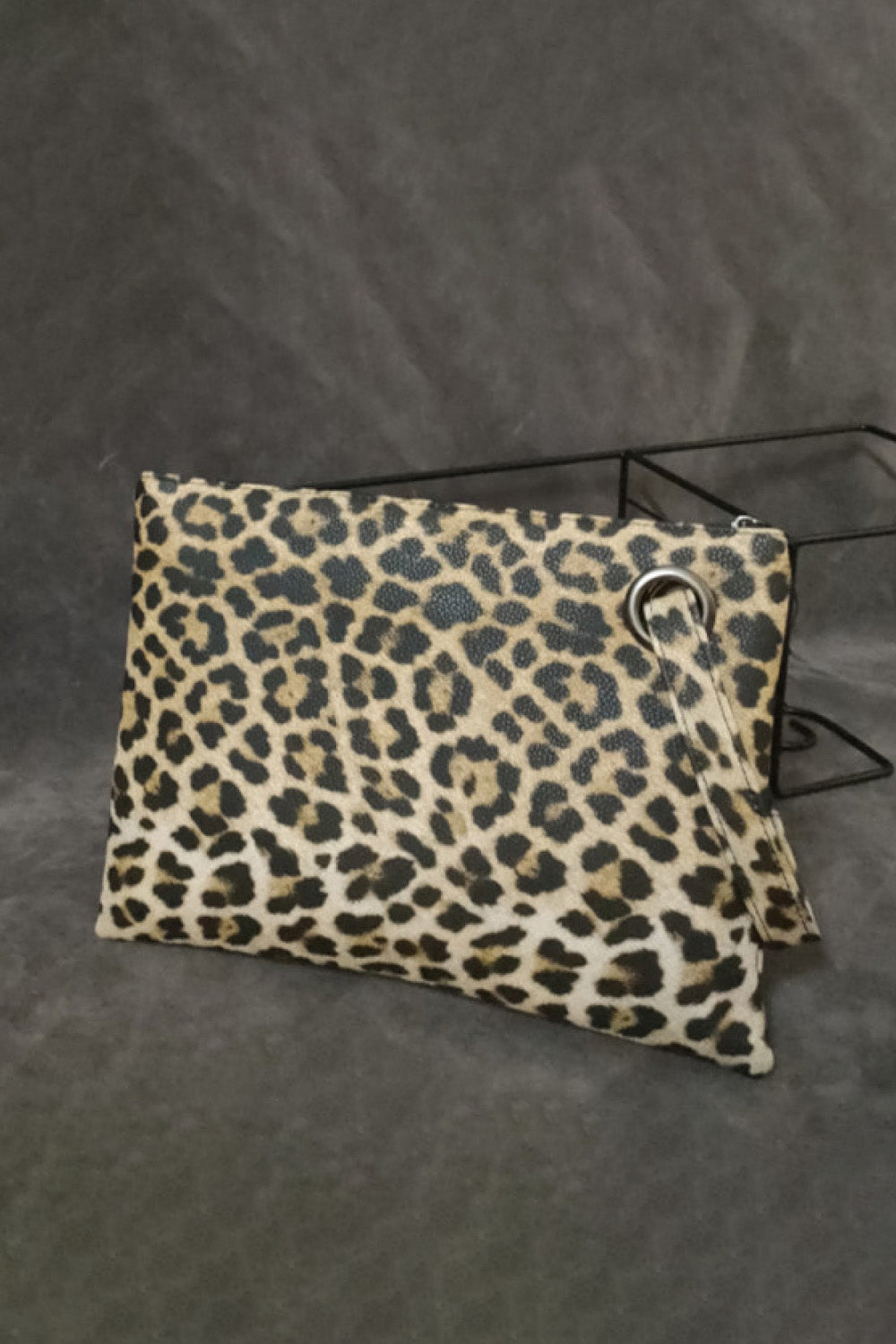 Leopard Vegan Leather Clutch - Elevate Your Style with a Statement-Making Accessory