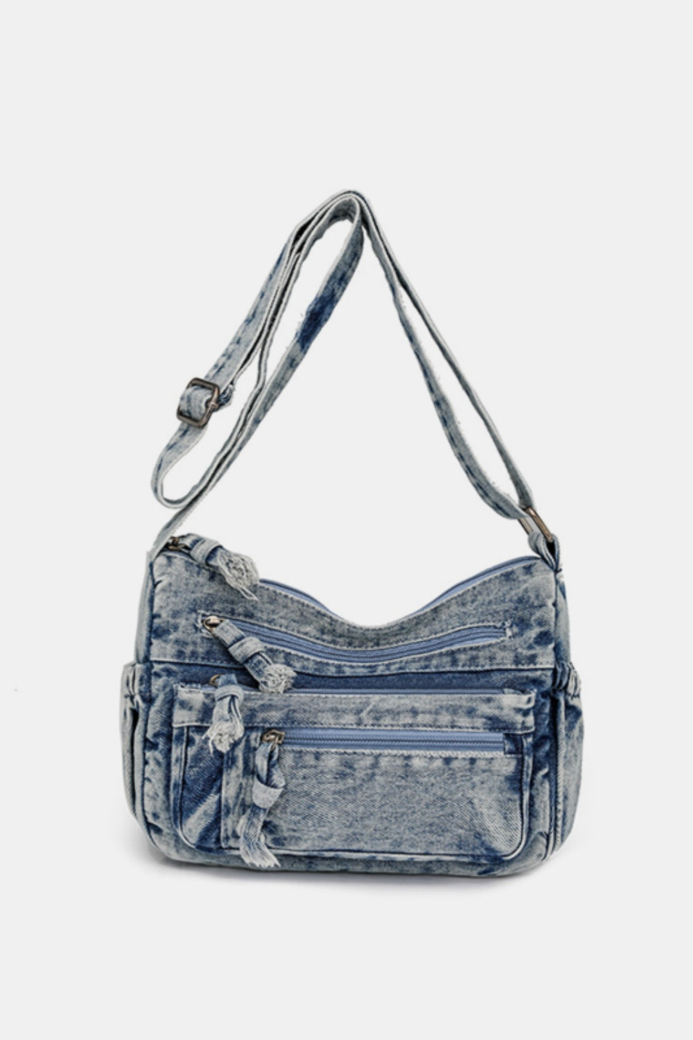 Adjustable Strap Denim Crossbody Bag - For Your Personalized Fit