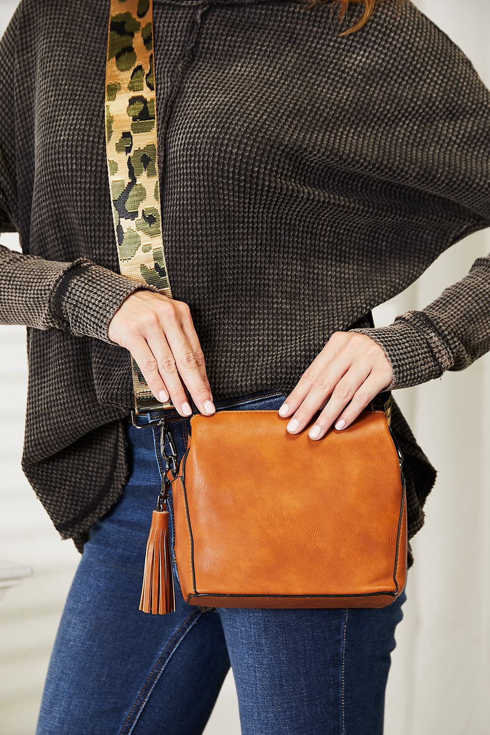 SHOMICO Vegan Leather Wide Strap Crossbody Bag - Your Everyday Sustainable Style Statement!