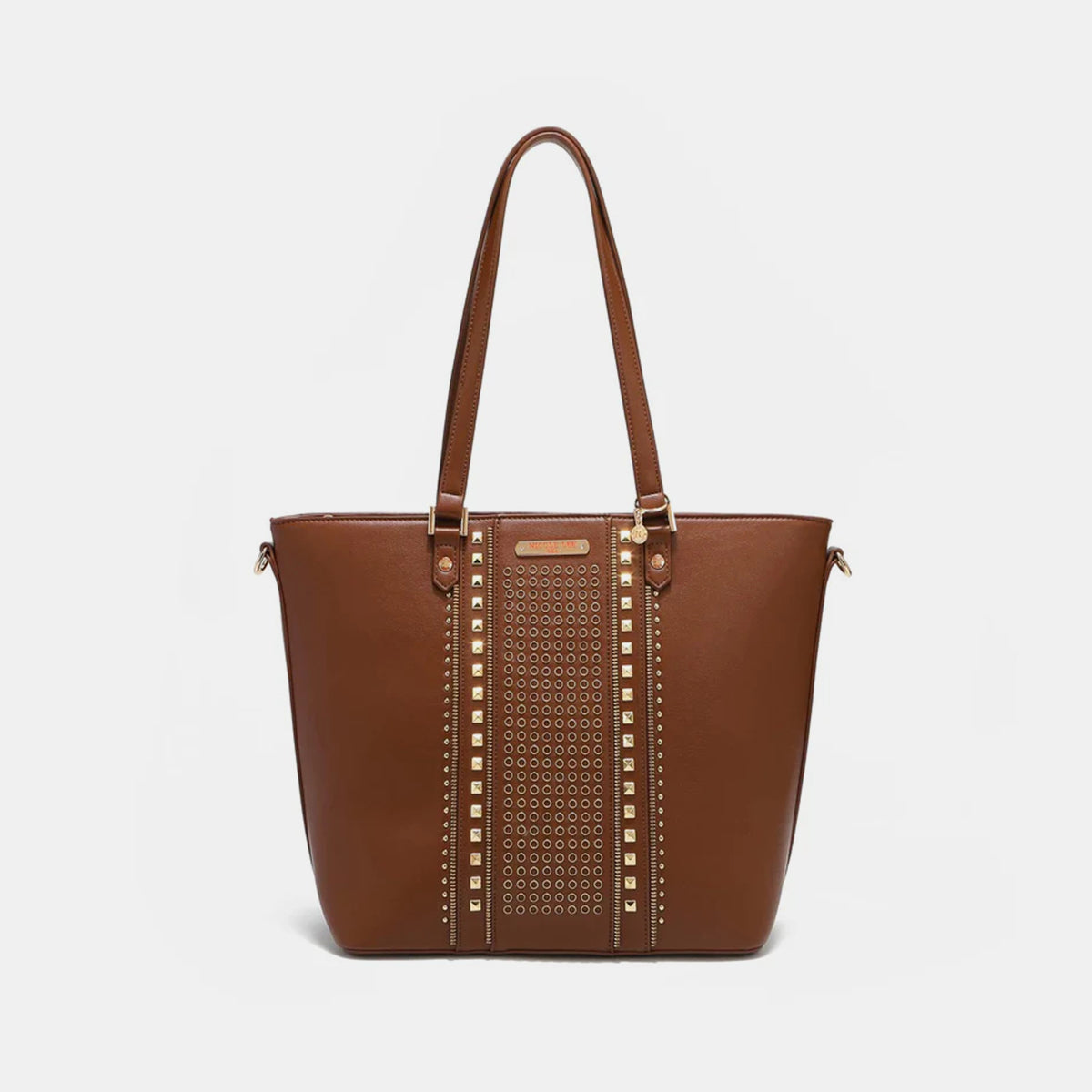 Nicole Lee USA Studded Decor Tote Bag - Stylish and Edgy Accessory!