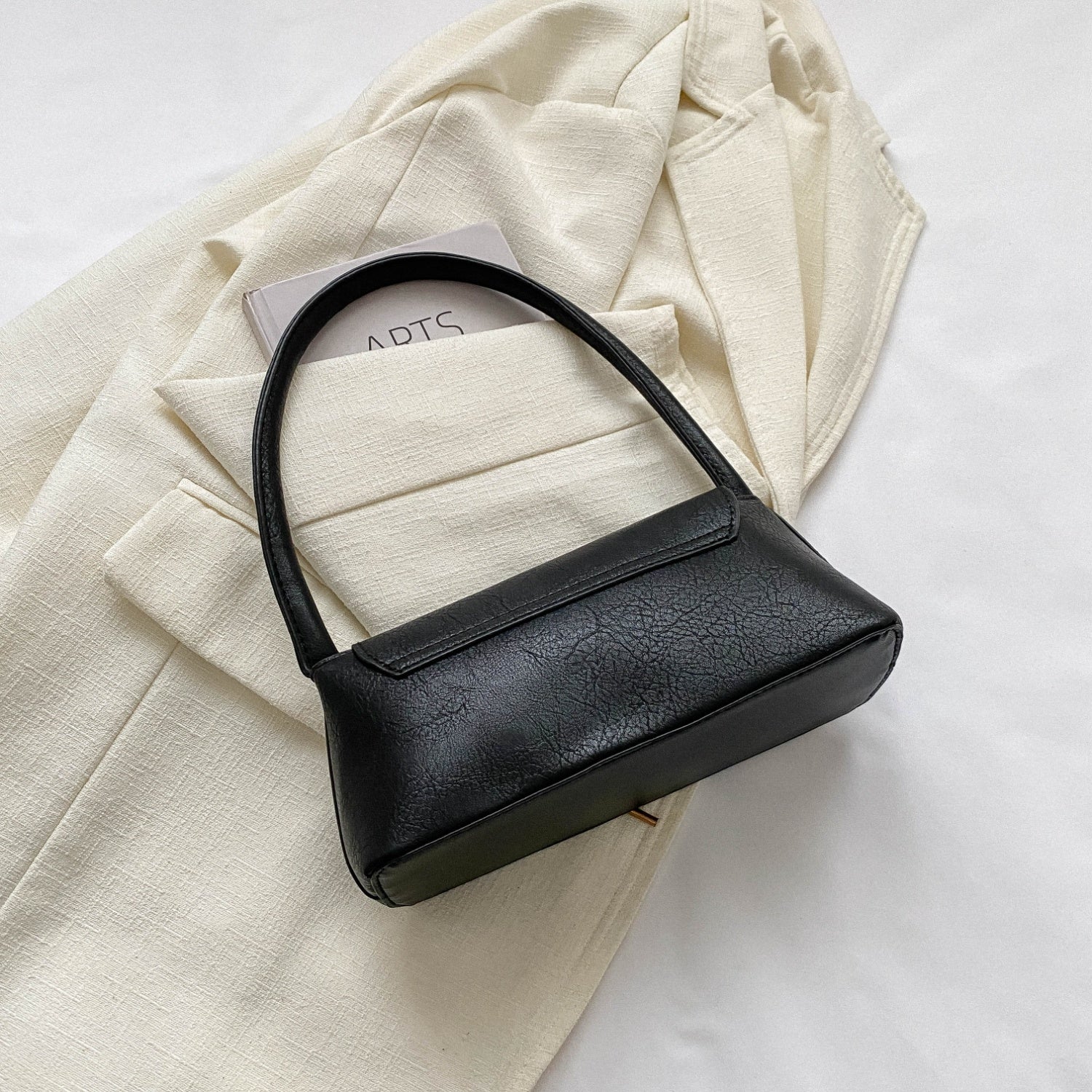 Vegan Leather Shoulder Bag - Compact Vegan for the Minimalist!