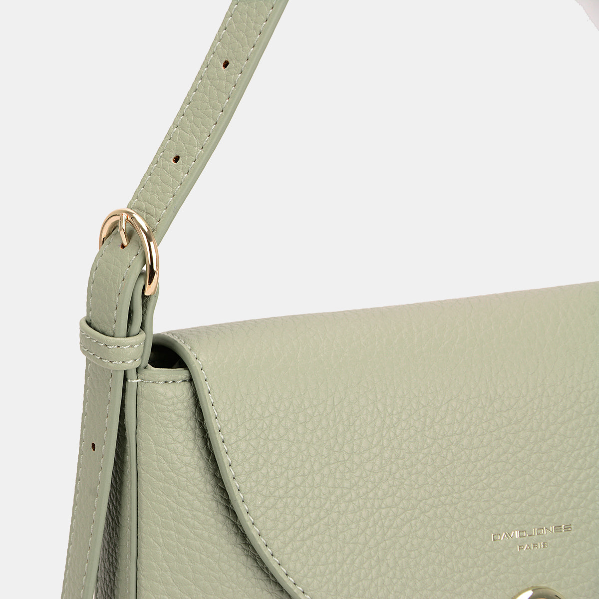 David Jones Metal Buckle Shoulder Bag - Touch of edginess and sophistication!