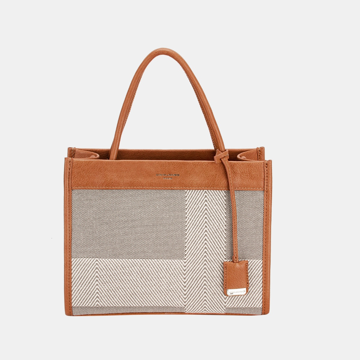 David Jones Striped Contrast Tote Bag - Stay Organized and Efficient!