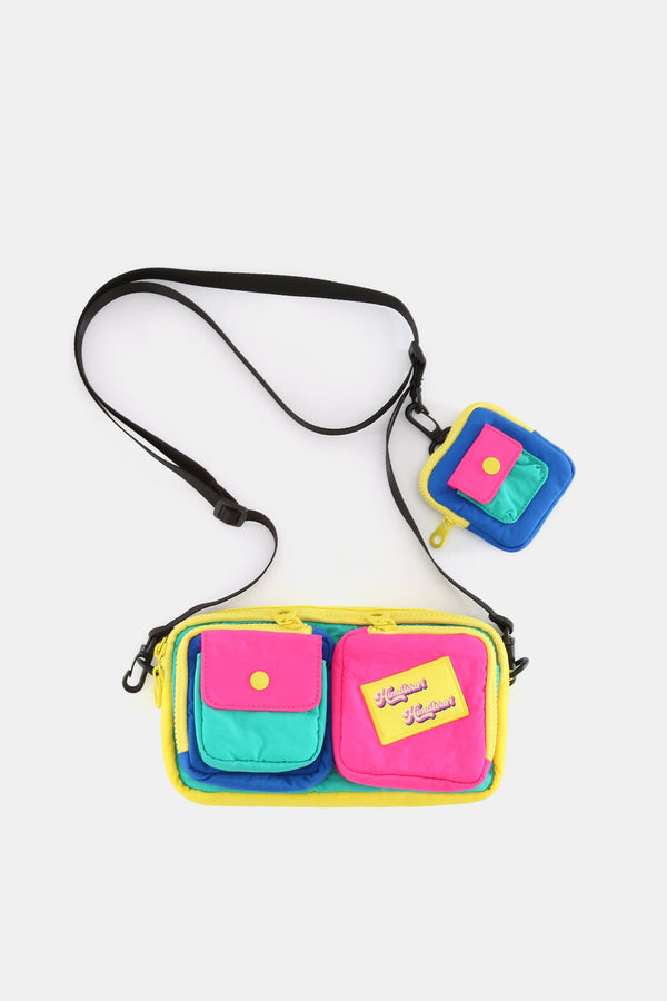 Nylon Crossbody Bag with Removable Strap and Separate EarPods Pouch