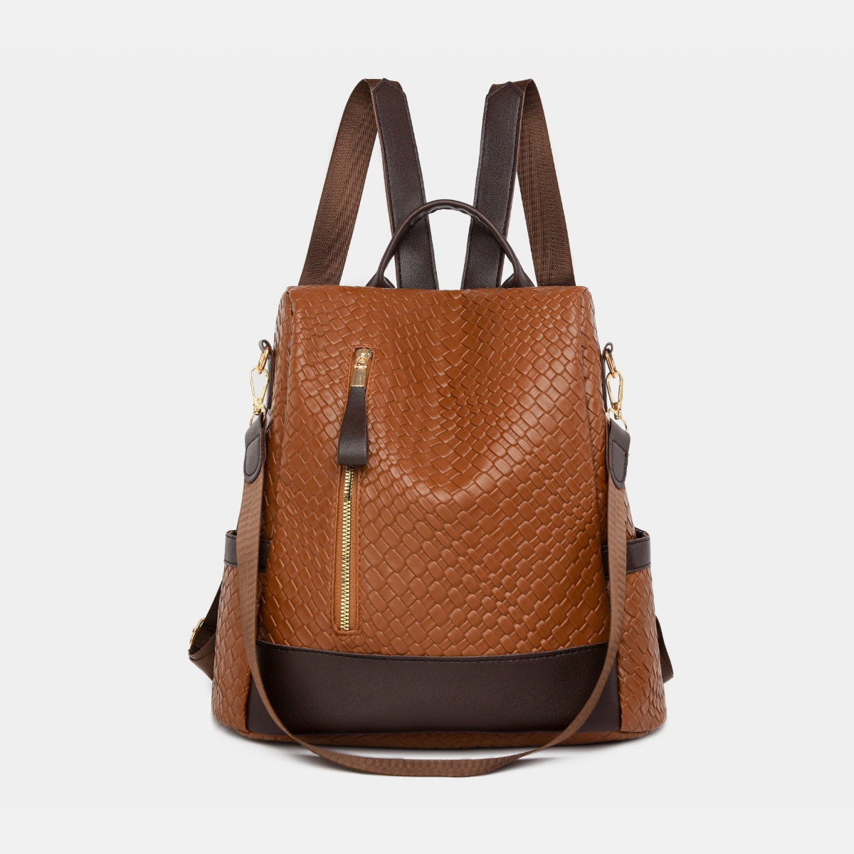 Vegan Leather Backpack Bag with Multiple Compartments and 