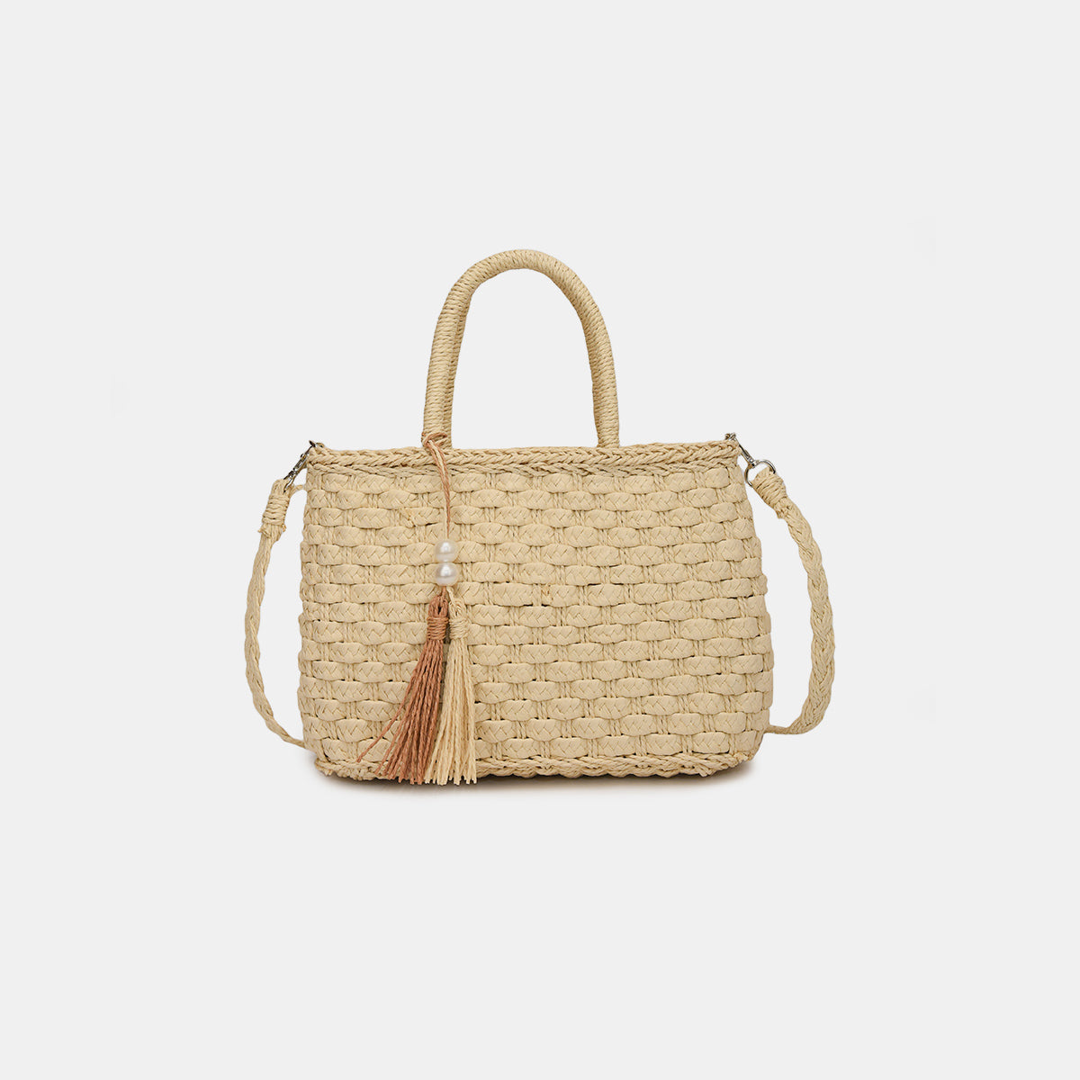 Braided Strap Paper Weave Shoulder Bag - Easy Reach for all your essentials!