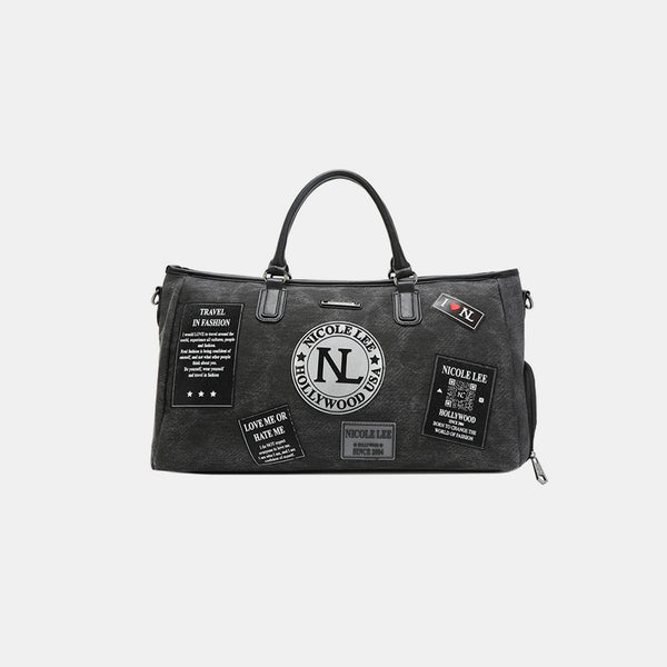 Nicole Lee USA Denim Patch Duffel - Enjoy versatility and convenience!