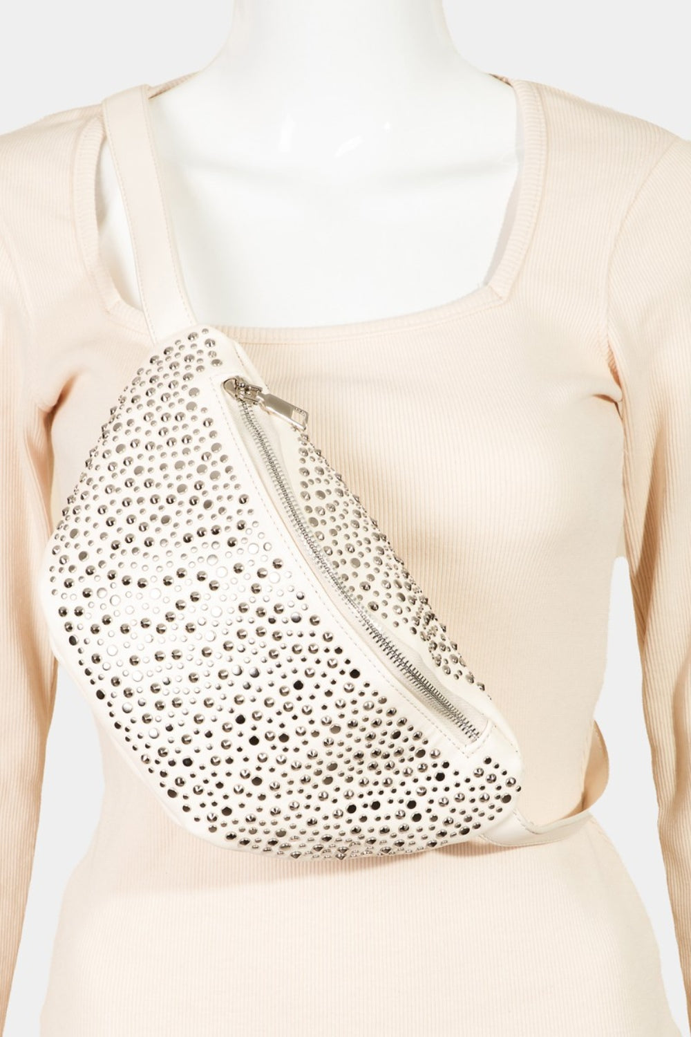 Fame Studded Crossbody Bag - Enjoy Functional Style!